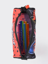 Pennenzak 1 Compartiment Lady Bug Miraculous Rood lady bug 1633-vue-porte